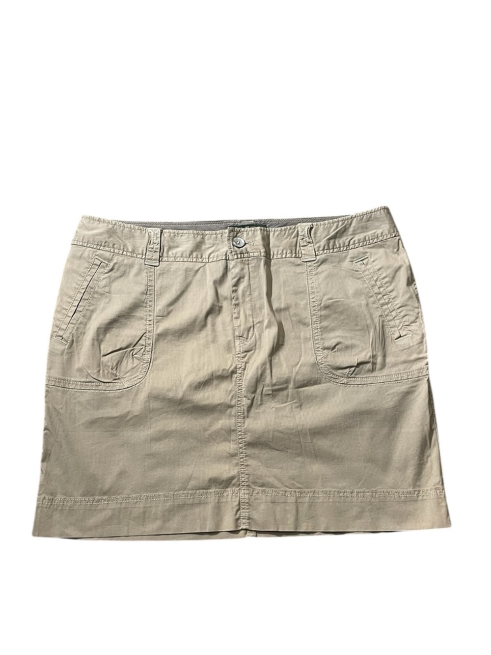 C1- NEW NWT size 14 Large Beige Cotton Utility Mini Skirt